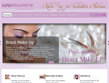 Tablet Screenshot of makeup-hochzeit.de